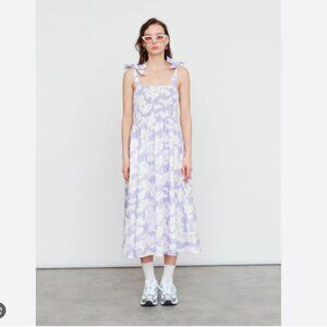 Lazy Oaf X Laura Callaghan Fantasy Fiction Tie Shoulder Cloud Purple Dress